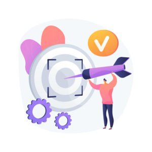 Focus abstract concept vector illustration.